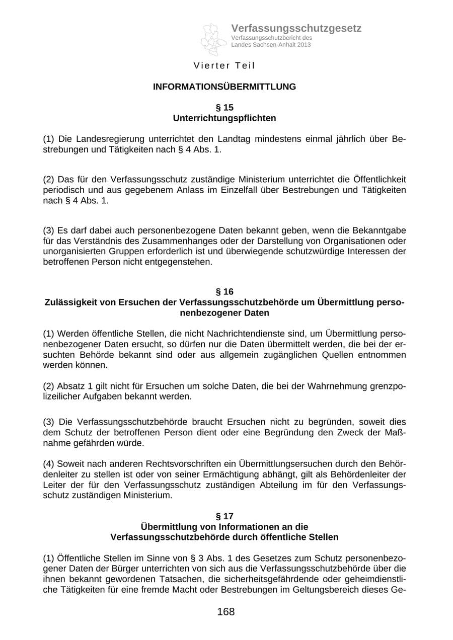 Seite 181 des Verfassungsschutzbericht 2013 Sachsen-Anhalt