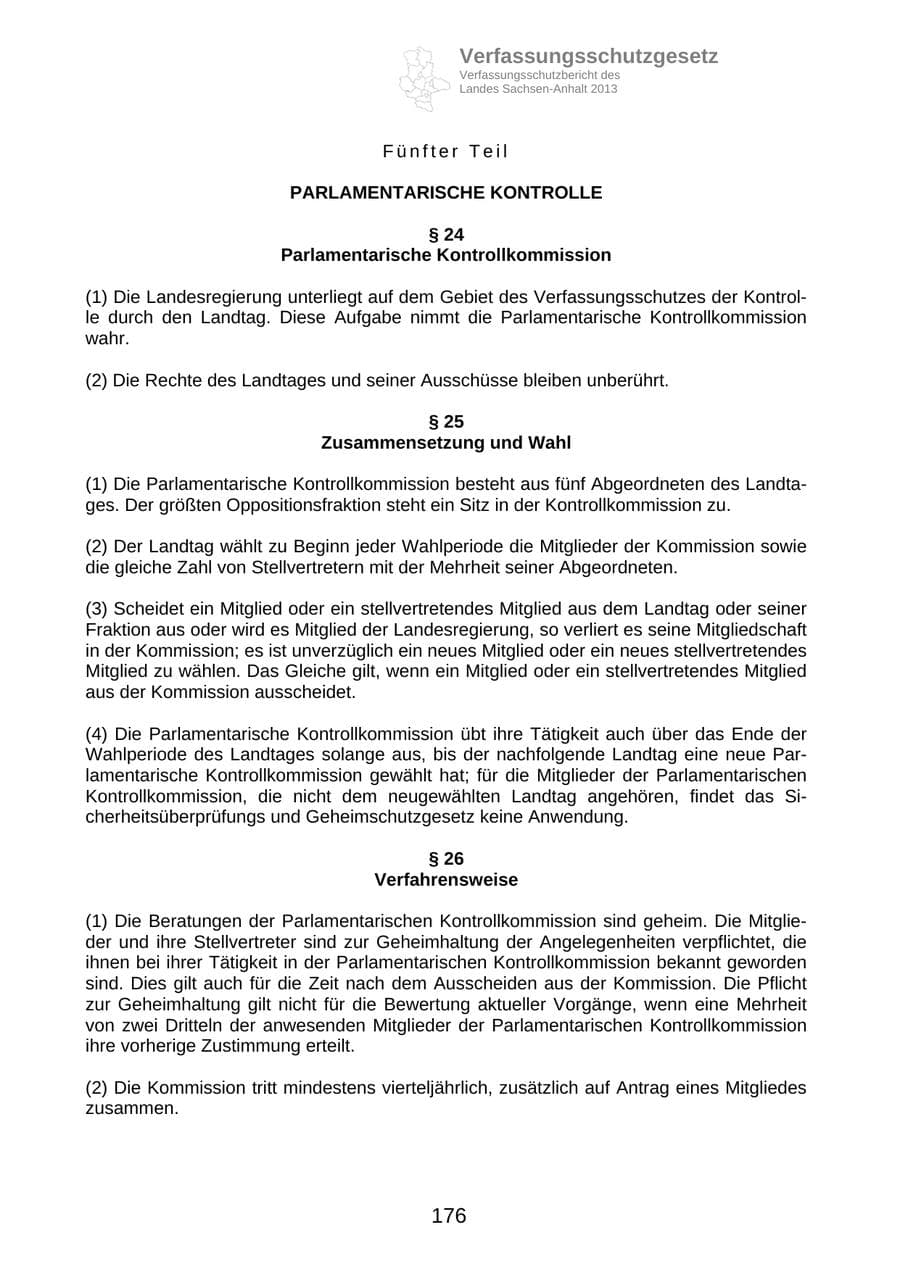 Seite 189 des Verfassungsschutzbericht 2013 Sachsen-Anhalt