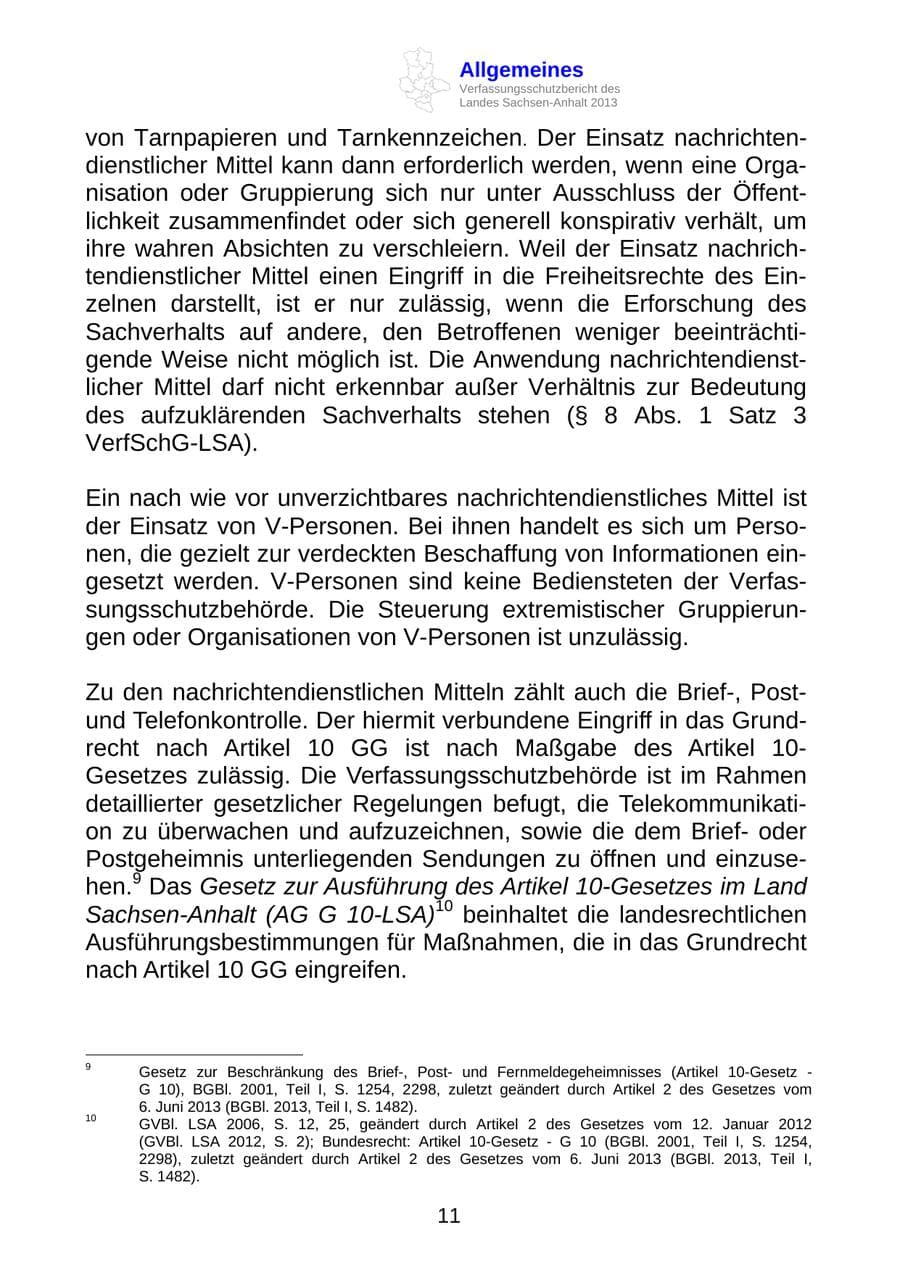 Seite 24 des Verfassungsschutzbericht 2013 Sachsen-Anhalt