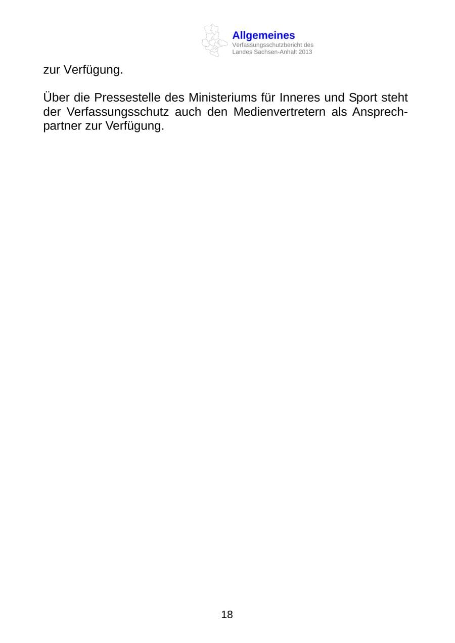 Seite 31 des Verfassungsschutzbericht 2013 Sachsen-Anhalt