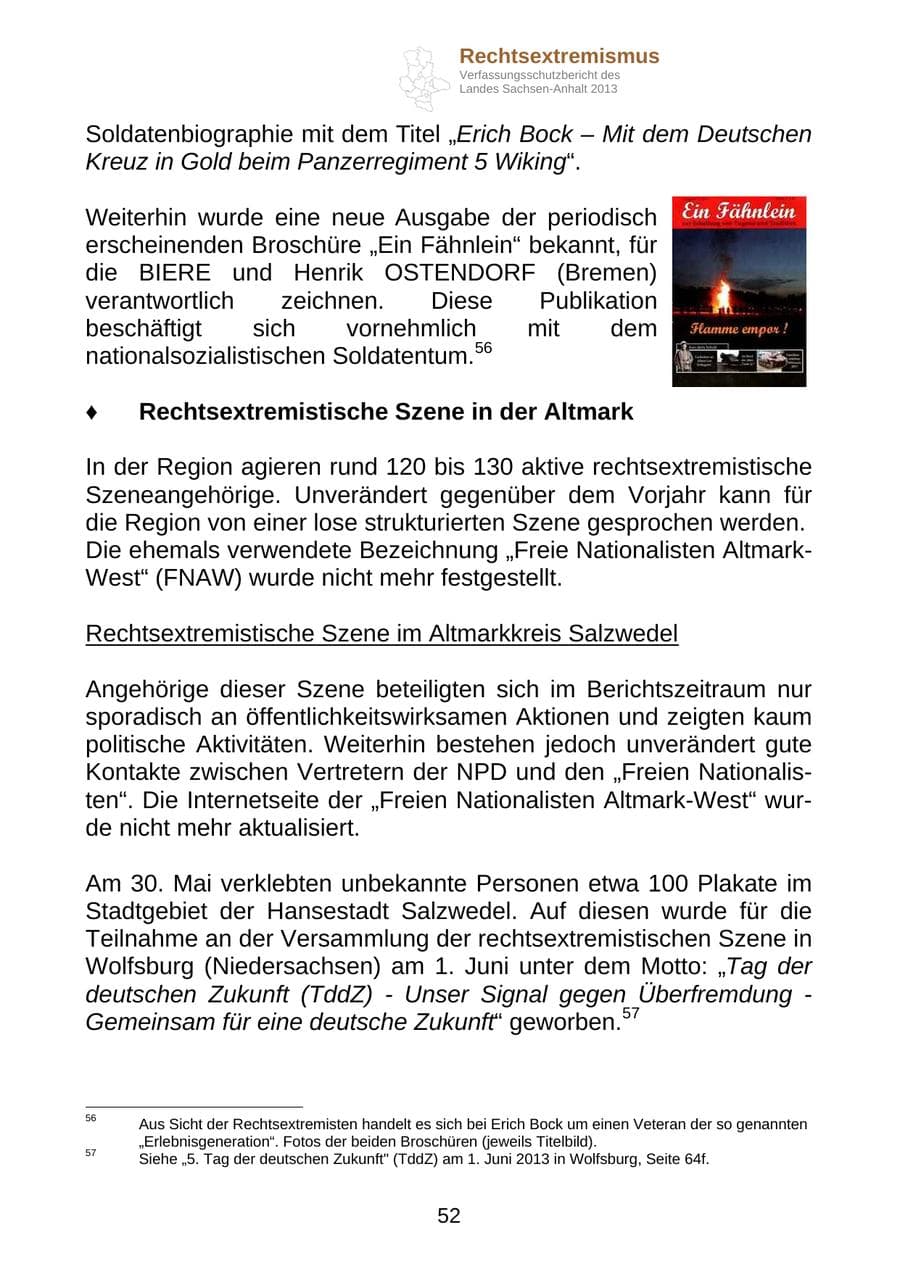 Seite 65 des Verfassungsschutzbericht 2013 Sachsen-Anhalt