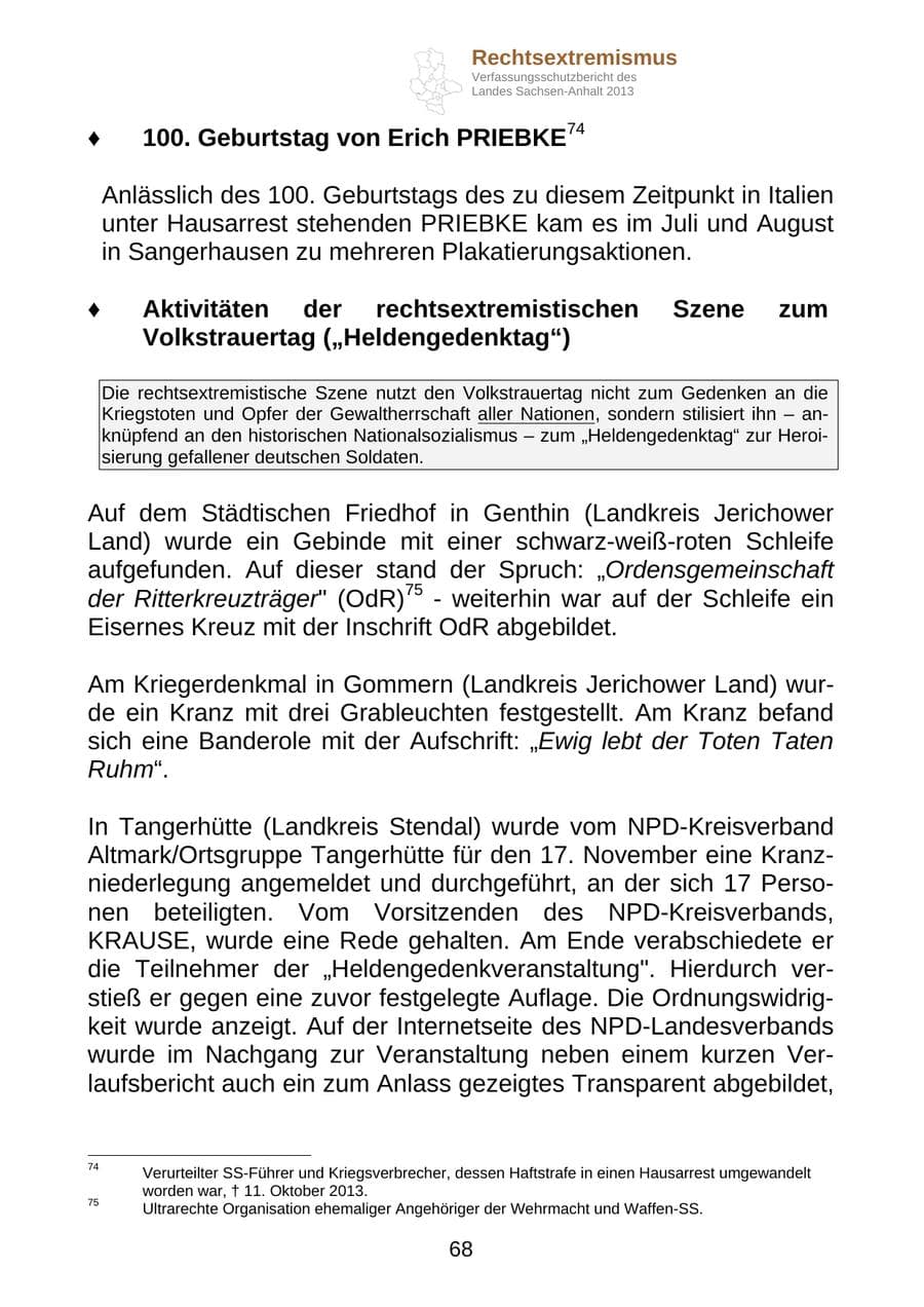 Seite 81 des Verfassungsschutzbericht 2013 Sachsen-Anhalt