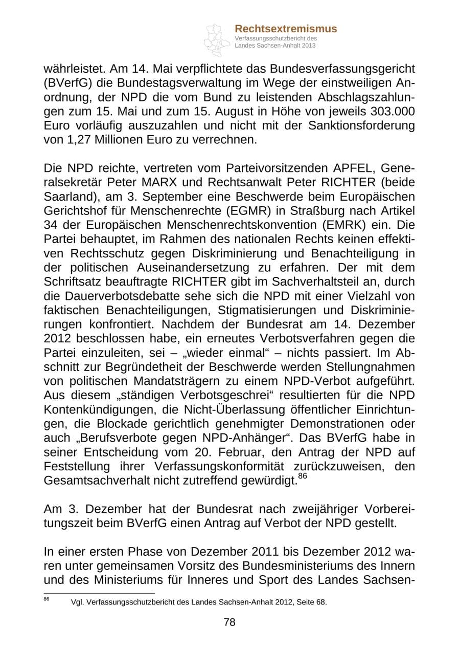 Seite 91 des Verfassungsschutzbericht 2013 Sachsen-Anhalt
