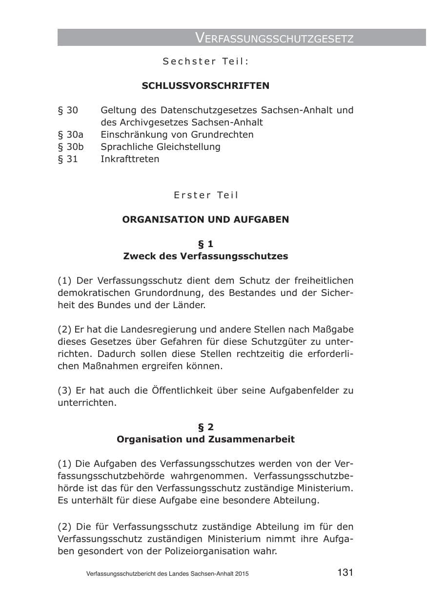 Seite 131 des Verfassungsschutzbericht 2015 Sachsen-Anhalt