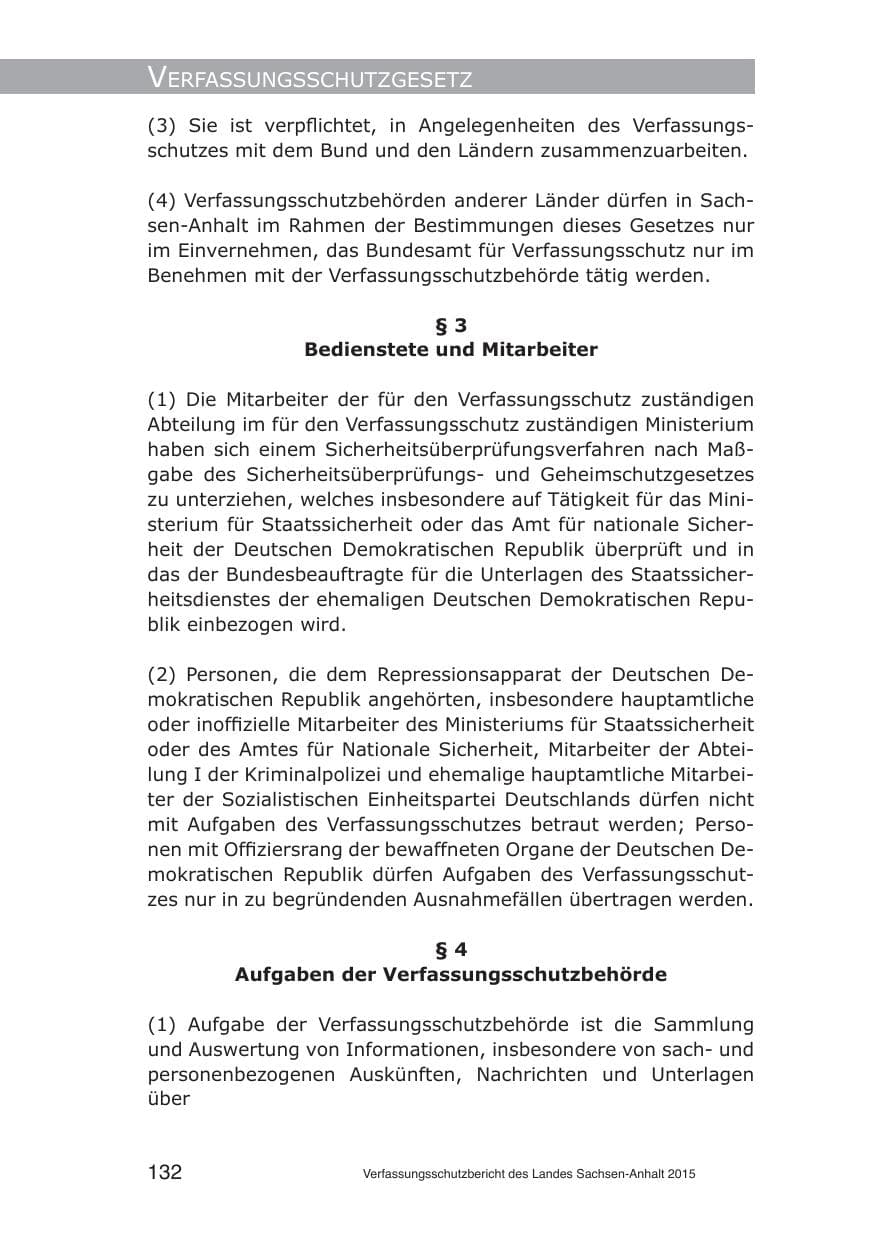 Seite 132 des Verfassungsschutzbericht 2015 Sachsen-Anhalt