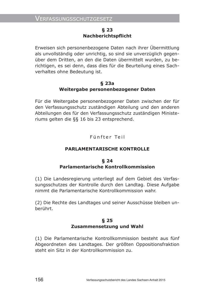 Seite 156 des Verfassungsschutzbericht 2015 Sachsen-Anhalt