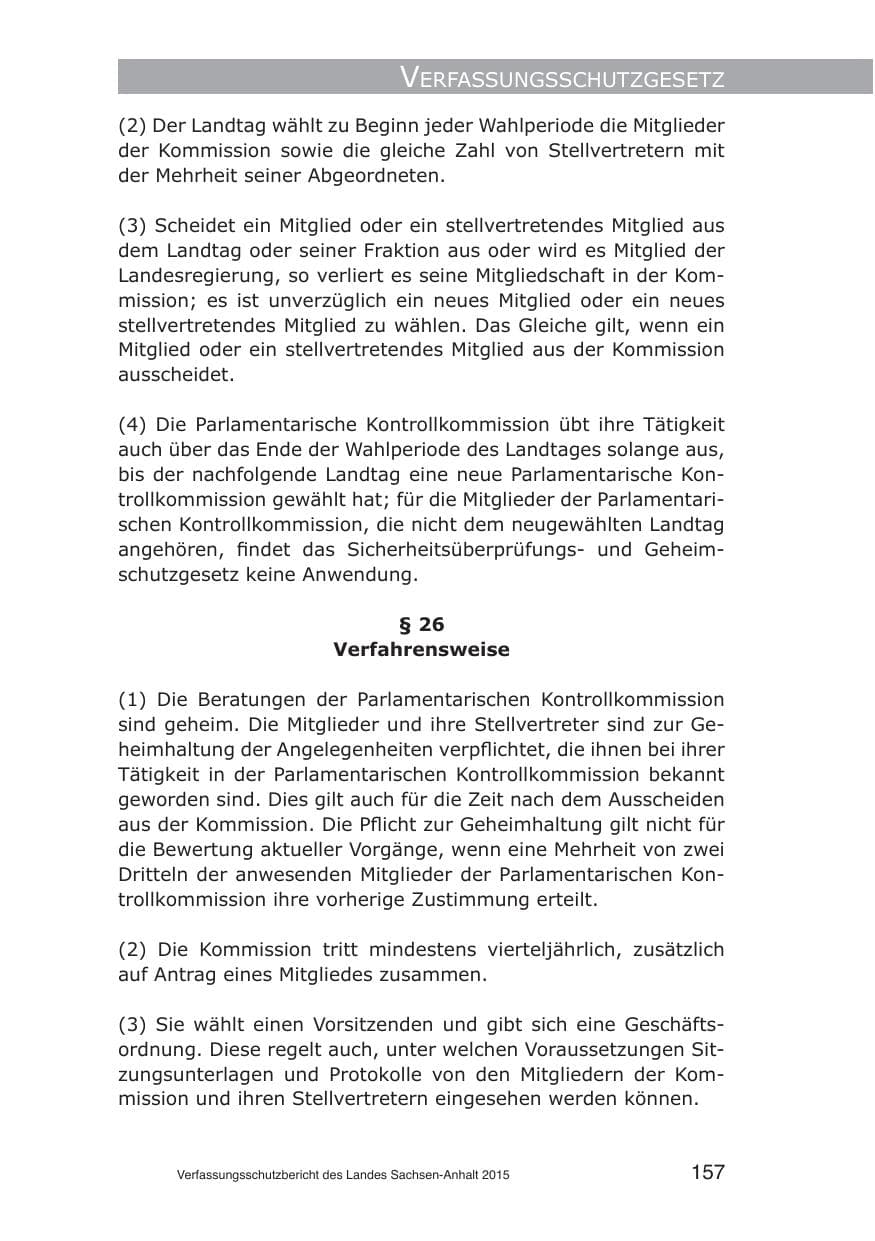 Seite 157 des Verfassungsschutzbericht 2015 Sachsen-Anhalt