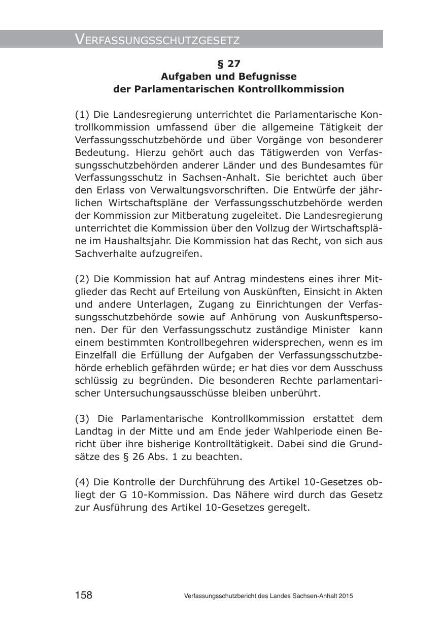 Seite 158 des Verfassungsschutzbericht 2015 Sachsen-Anhalt