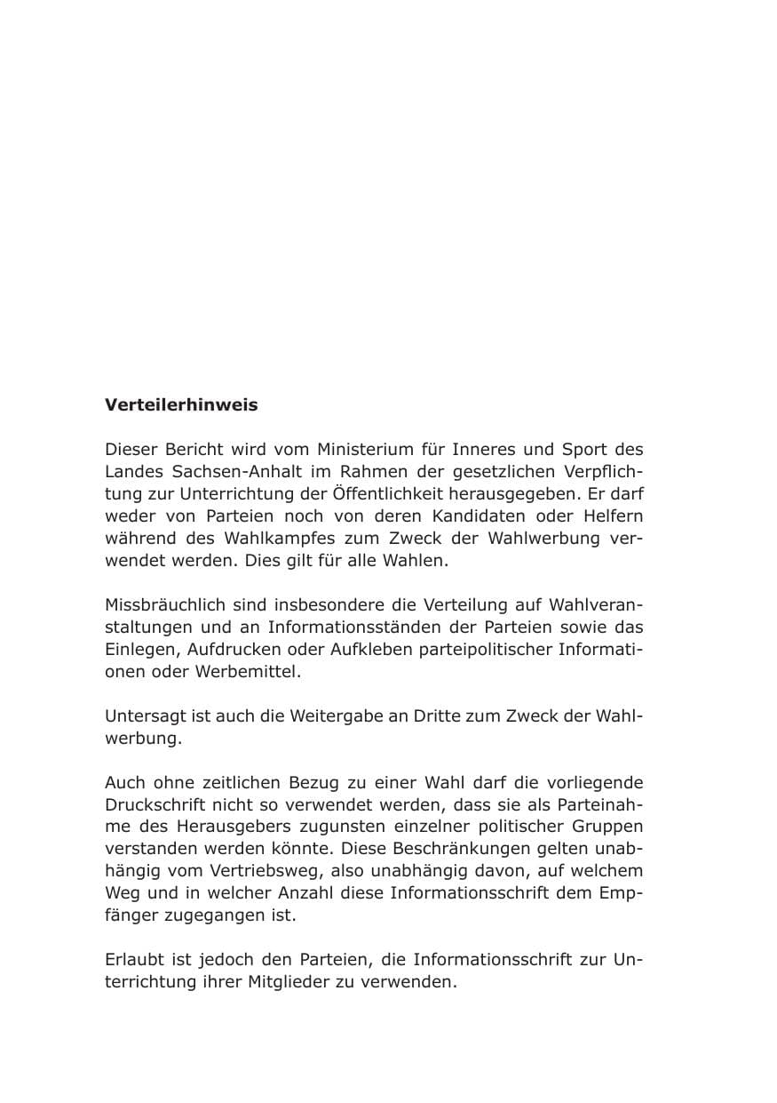 Seite 181 des Verfassungsschutzbericht 2015 Sachsen-Anhalt