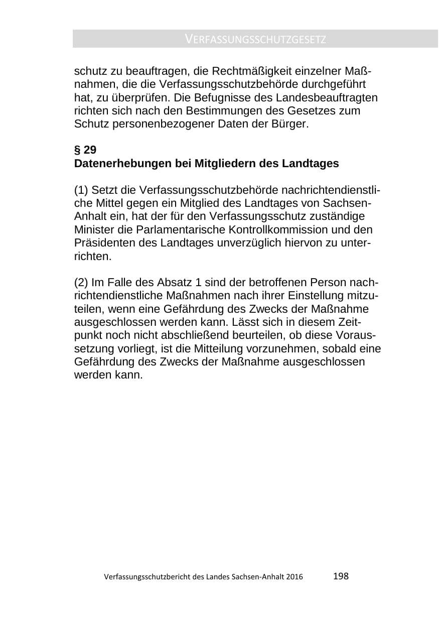 Seite 198 des Verfassungsschutzbericht 2016 Sachsen-Anhalt