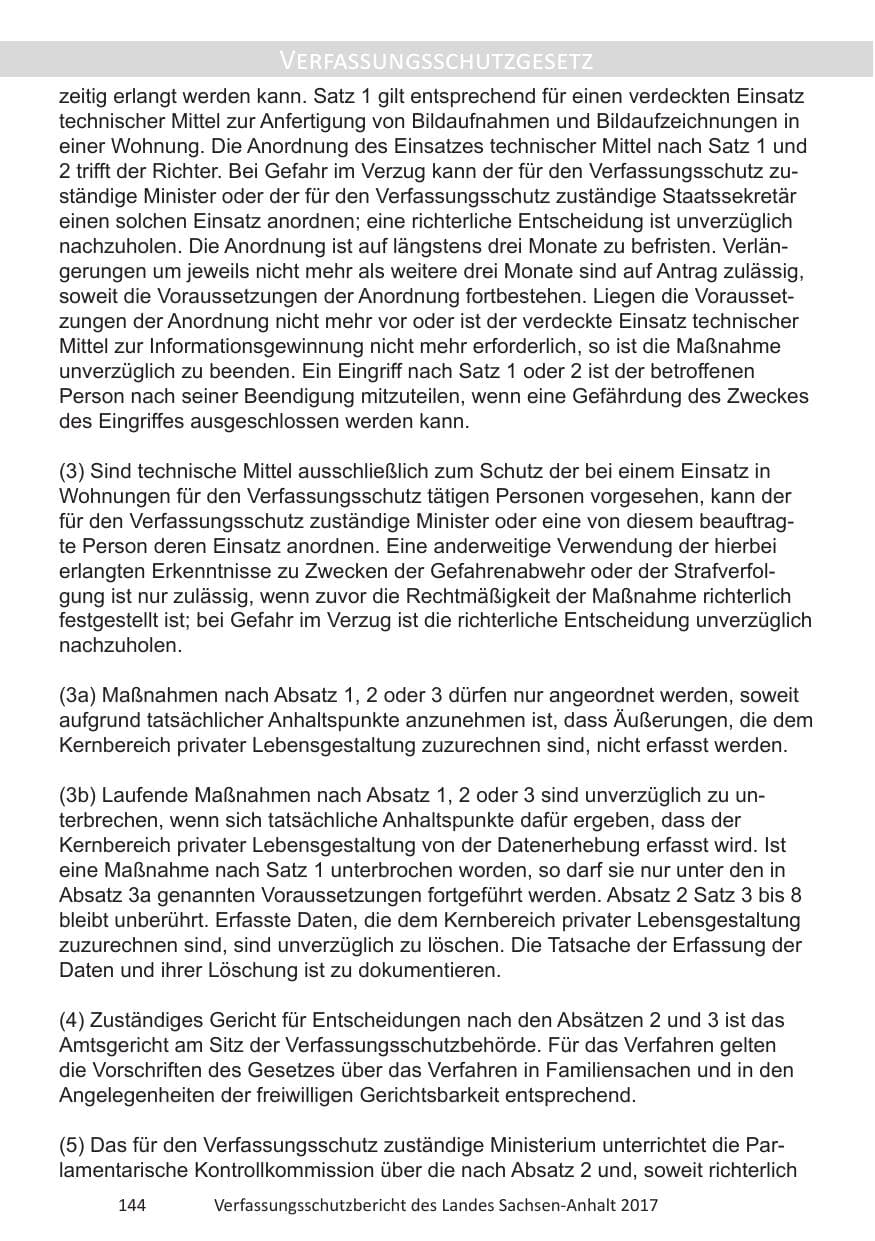 Seite 146 des Verfassungsschutzbericht 2017 Sachsen-Anhalt