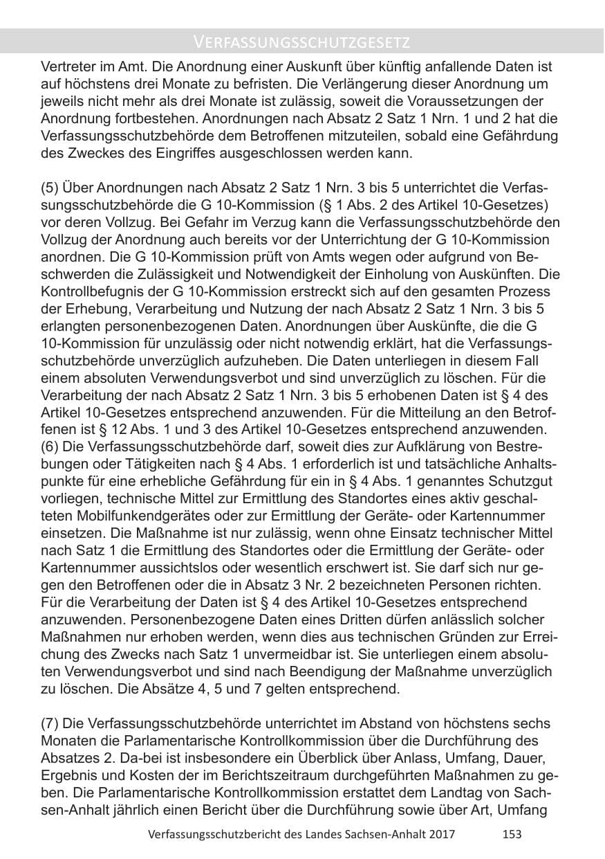 Seite 155 des Verfassungsschutzbericht 2017 Sachsen-Anhalt