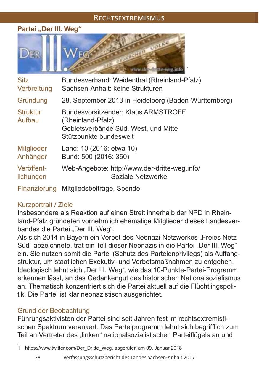 Seite 30 des Verfassungsschutzbericht 2017 Sachsen-Anhalt