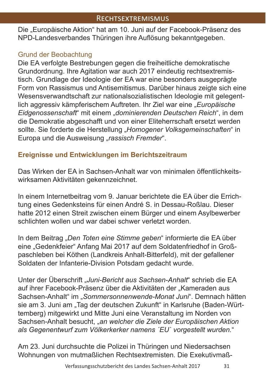 Seite 33 des Verfassungsschutzbericht 2017 Sachsen-Anhalt
