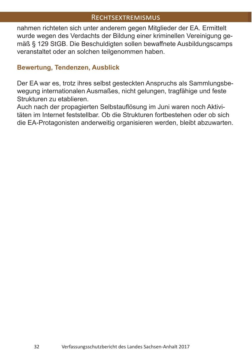 Seite 34 des Verfassungsschutzbericht 2017 Sachsen-Anhalt