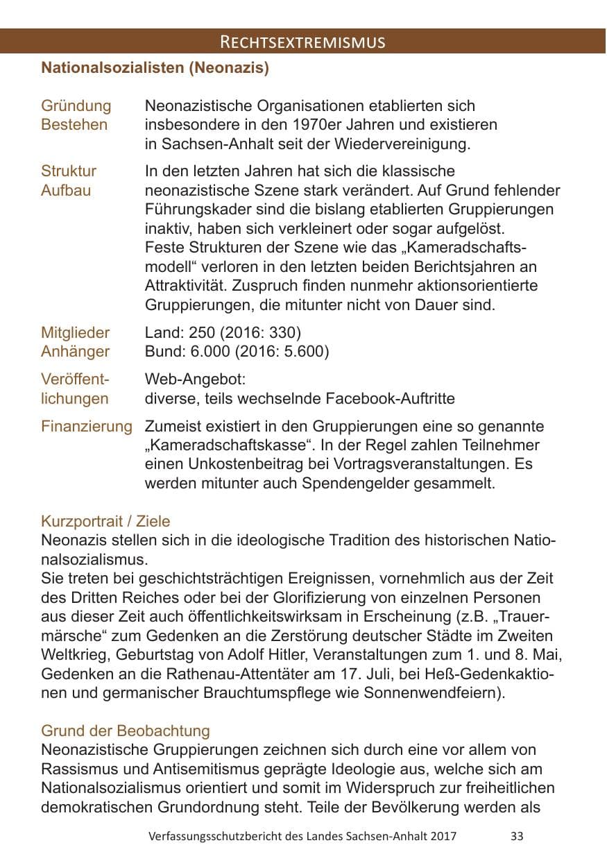 Seite 35 des Verfassungsschutzbericht 2017 Sachsen-Anhalt