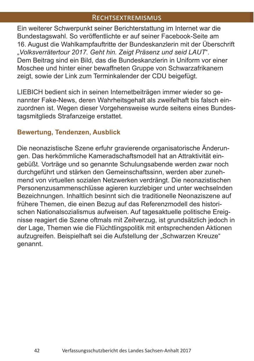 Seite 44 des Verfassungsschutzbericht 2017 Sachsen-Anhalt