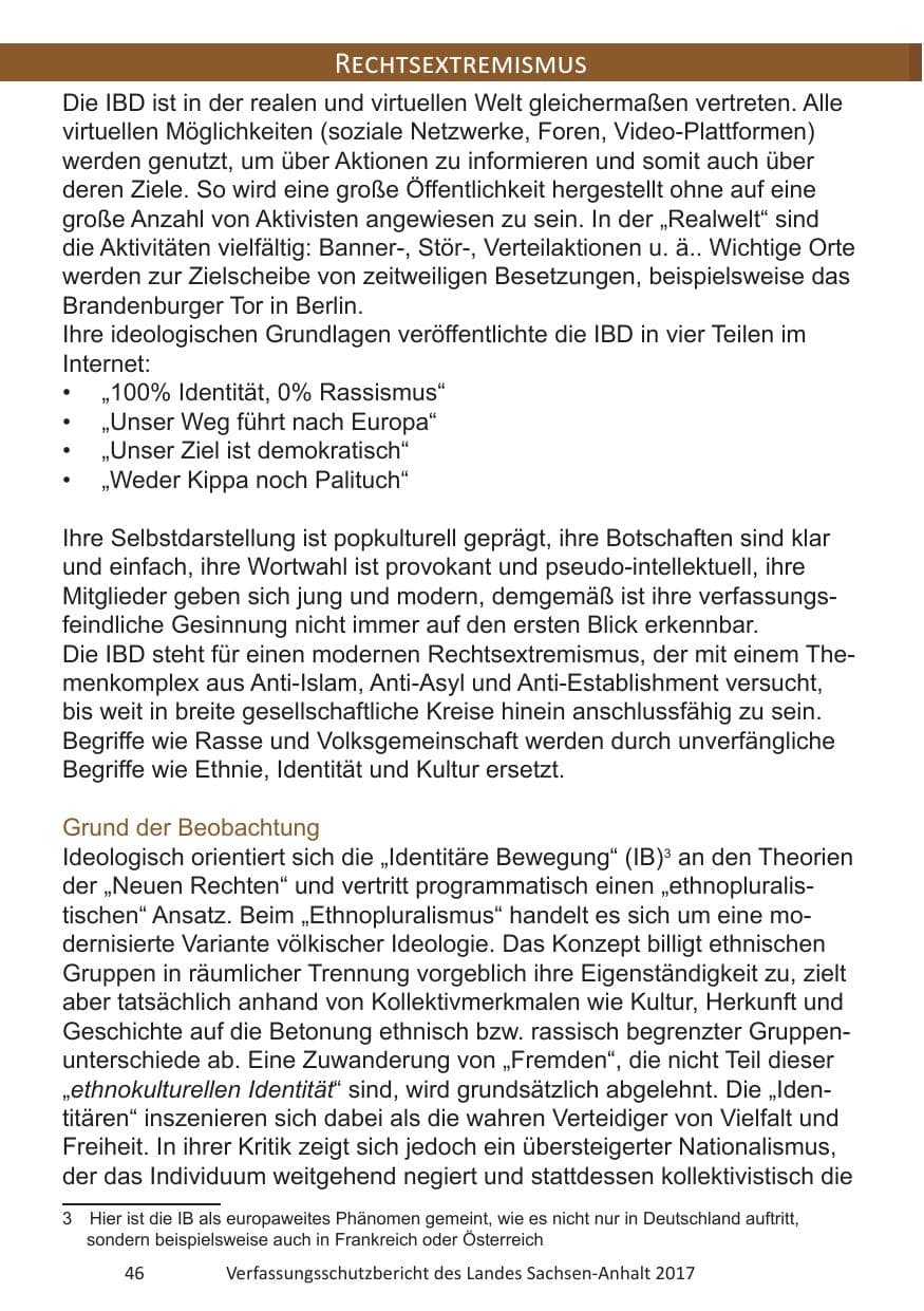 Seite 48 des Verfassungsschutzbericht 2017 Sachsen-Anhalt