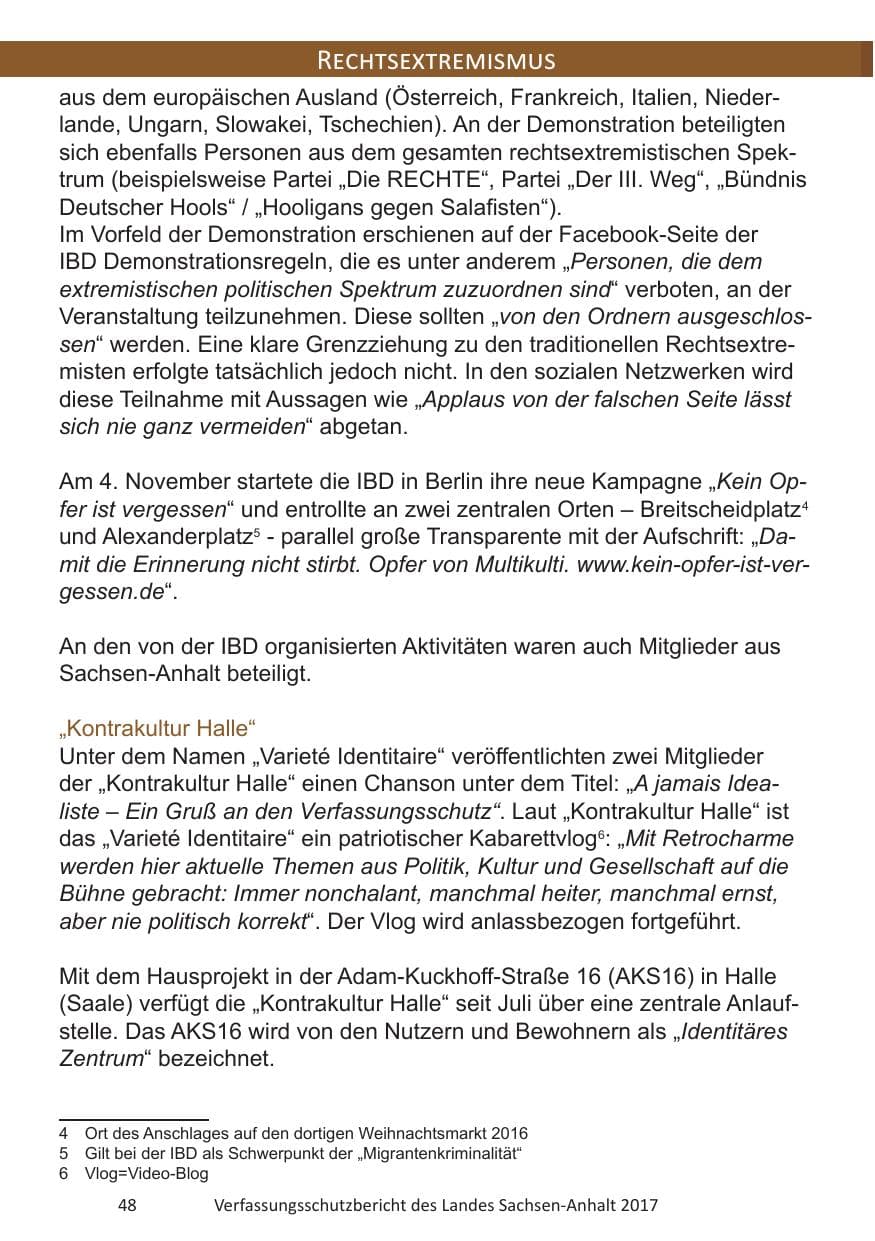 Seite 50 des Verfassungsschutzbericht 2017 Sachsen-Anhalt