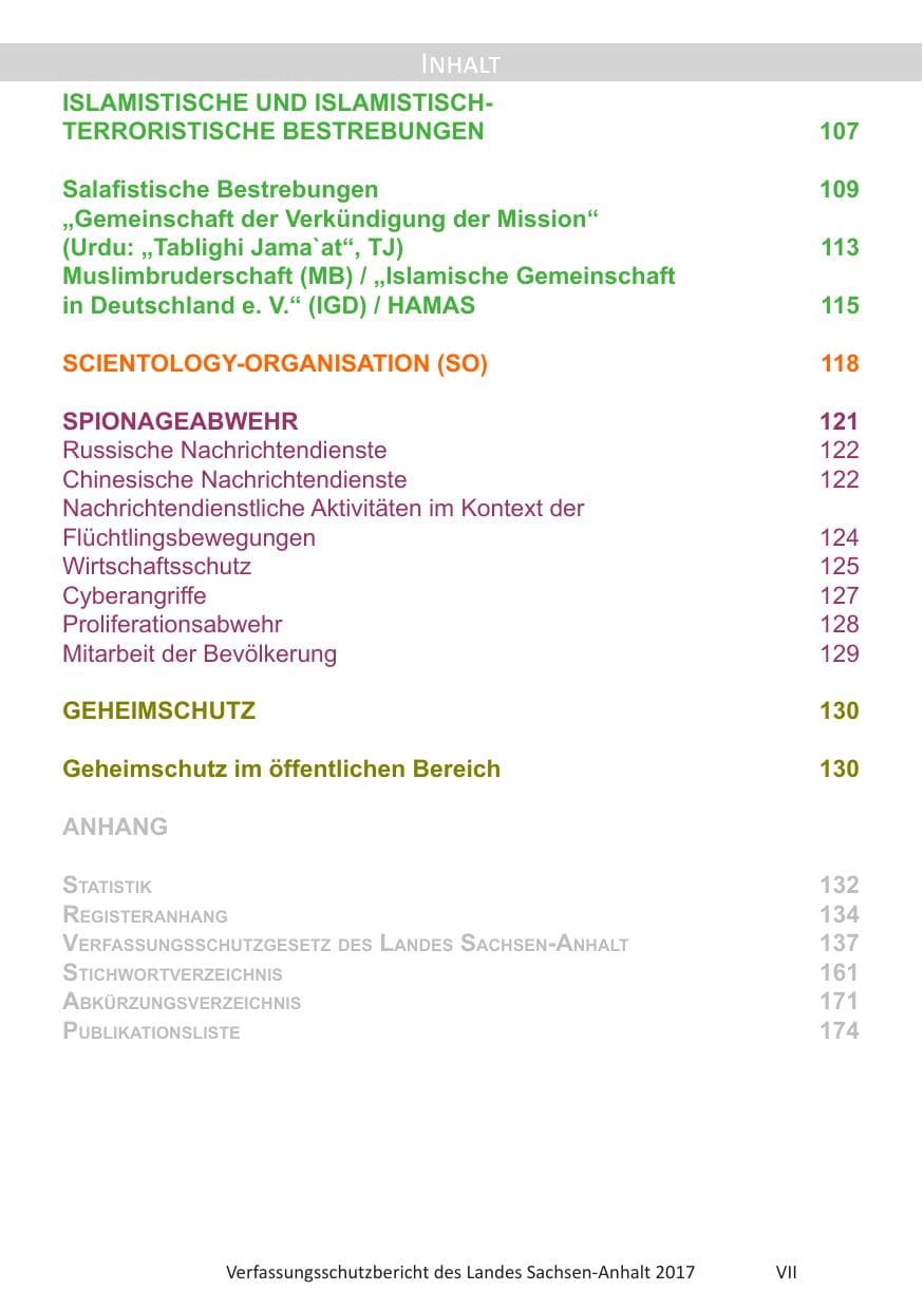 Seite 9 des Verfassungsschutzbericht 2017 Sachsen-Anhalt