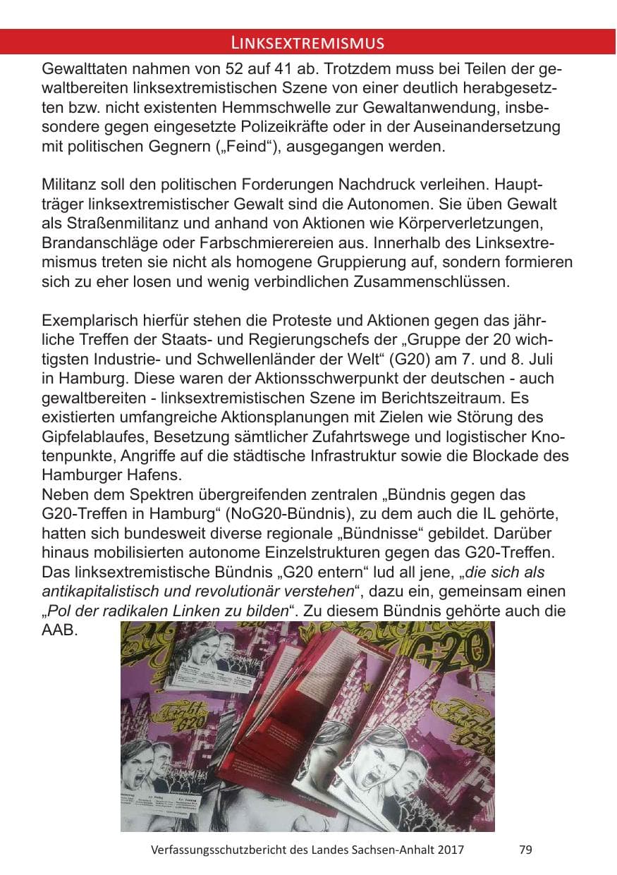 Seite 81 des Verfassungsschutzbericht 2017 Sachsen-Anhalt