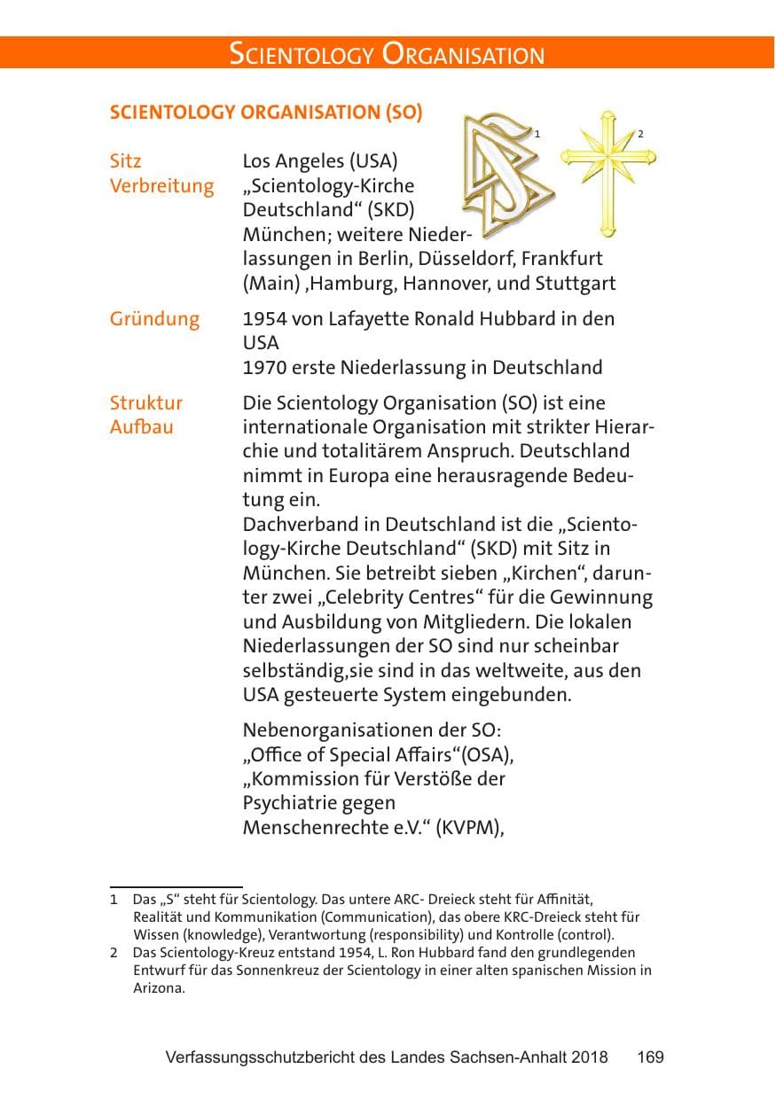 Seite 169 des Verfassungsschutzbericht 2018 Sachsen-Anhalt