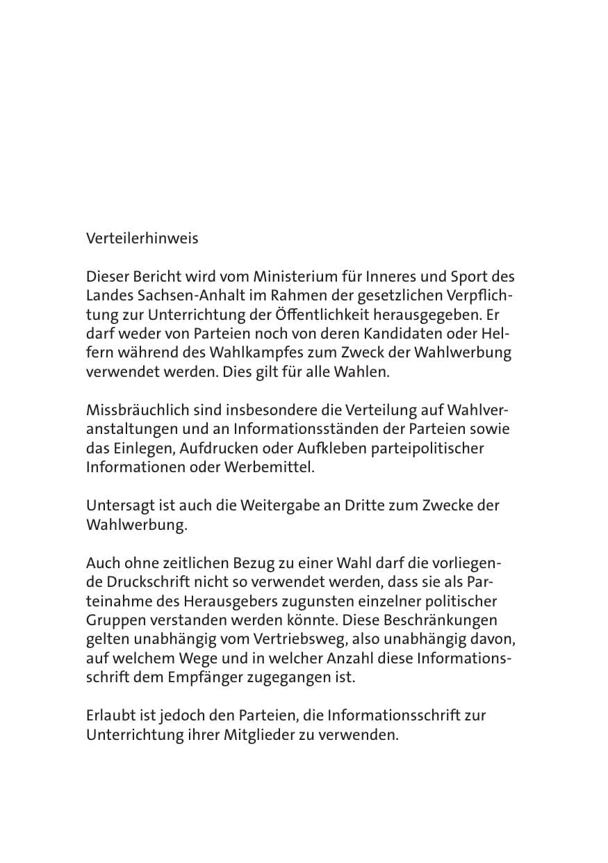 Seite 192 des Verfassungsschutzbericht 2018 Sachsen-Anhalt