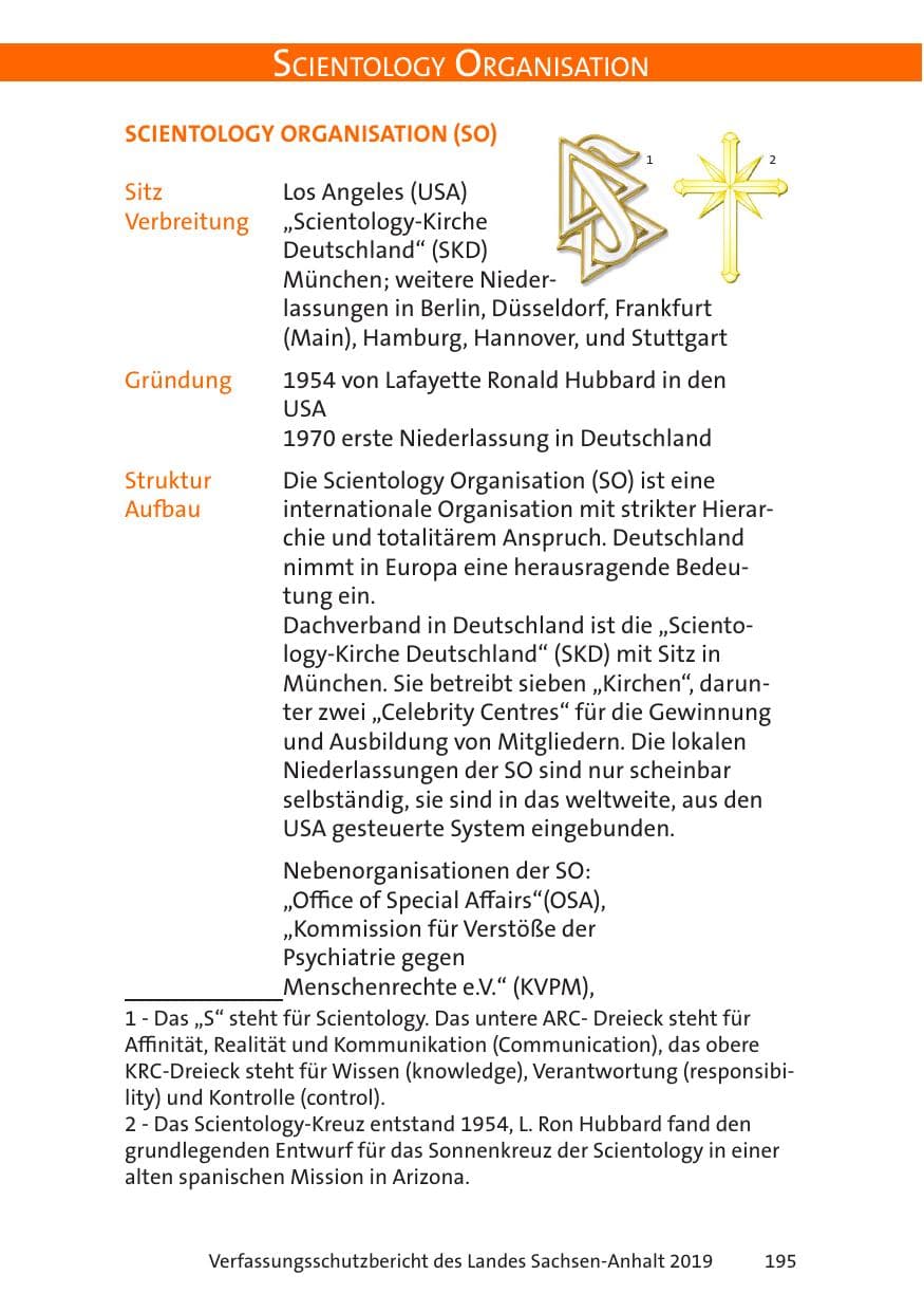 Seite 197 des Verfassungsschutzbericht 2019 Sachsen-Anhalt