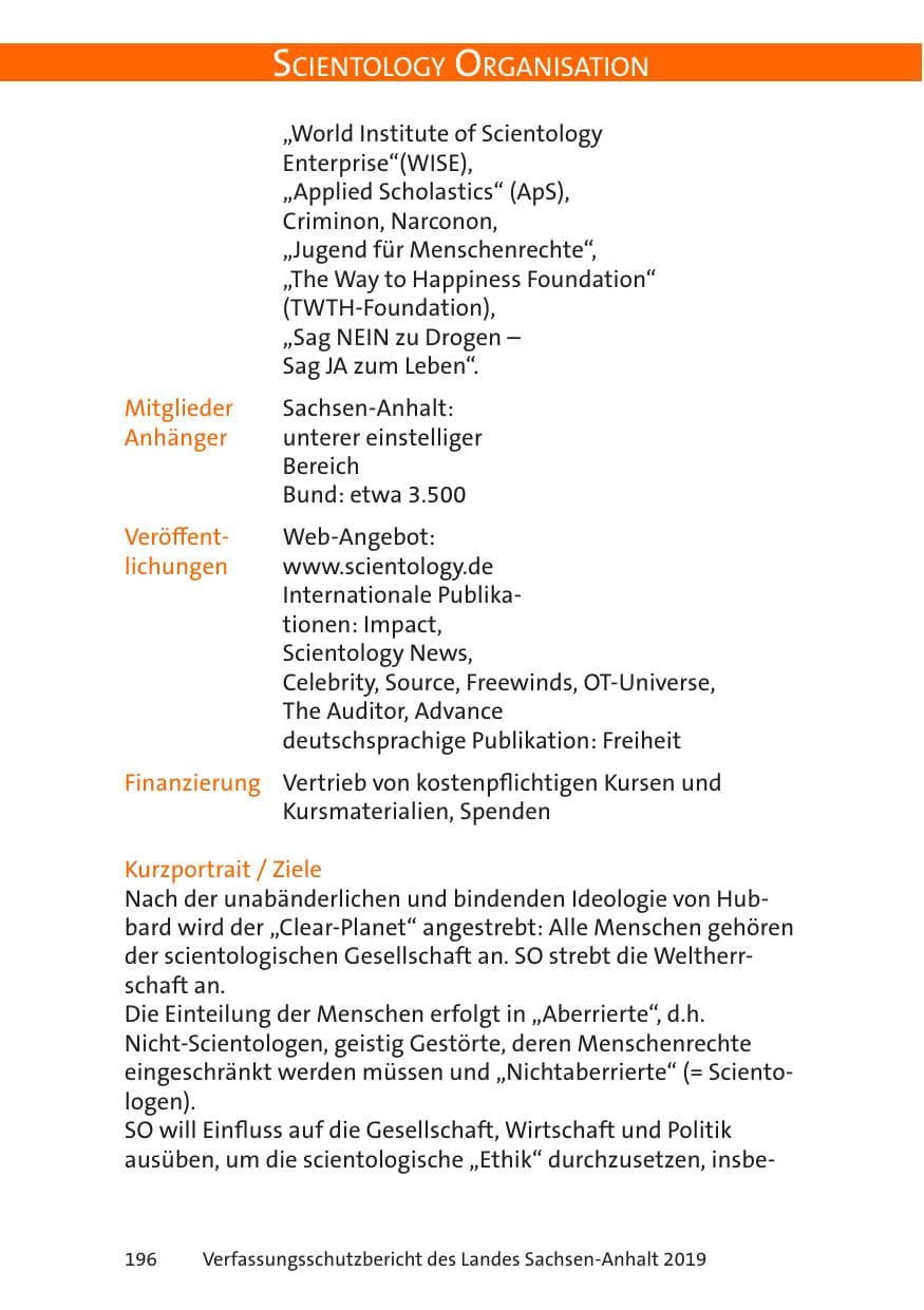 Seite 198 des Verfassungsschutzbericht 2019 Sachsen-Anhalt