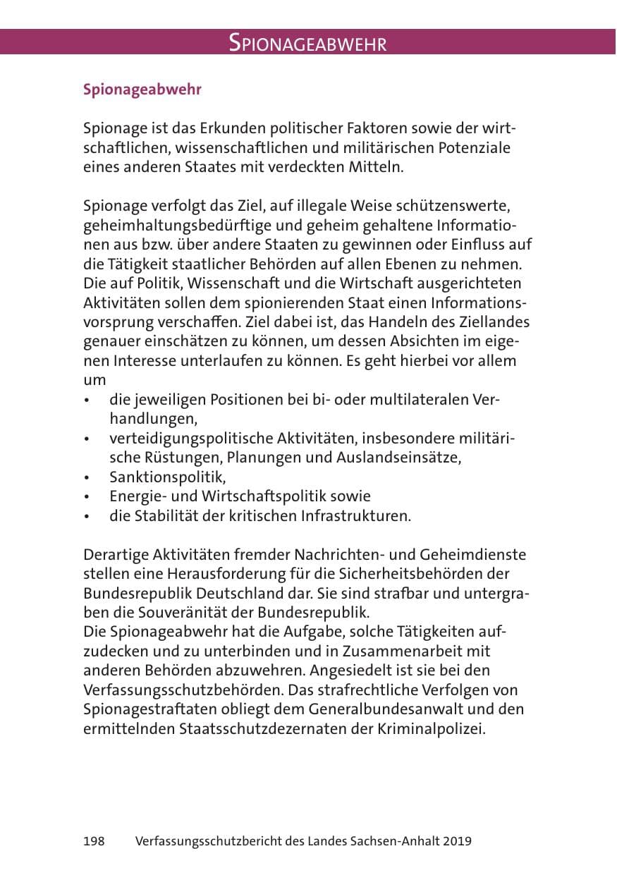 Seite 200 des Verfassungsschutzbericht 2019 Sachsen-Anhalt