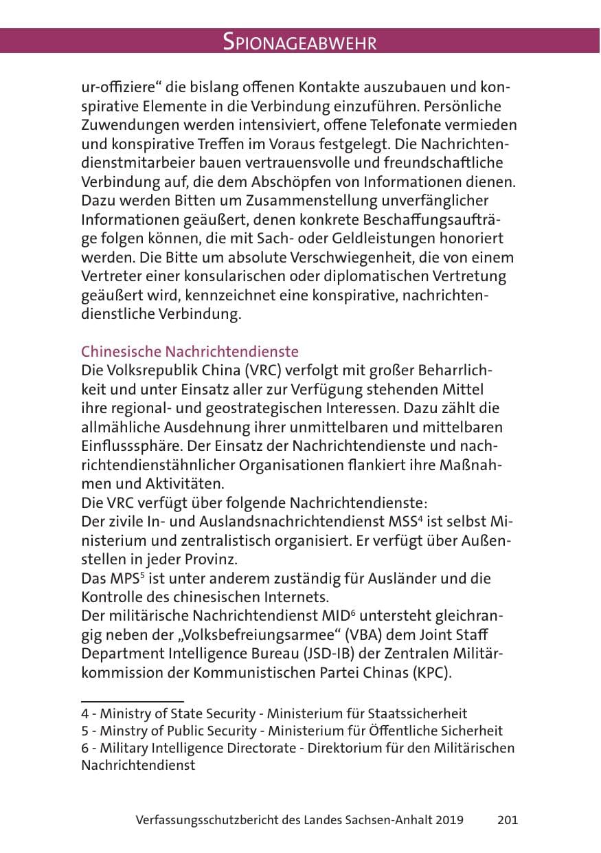 Seite 203 des Verfassungsschutzbericht 2019 Sachsen-Anhalt