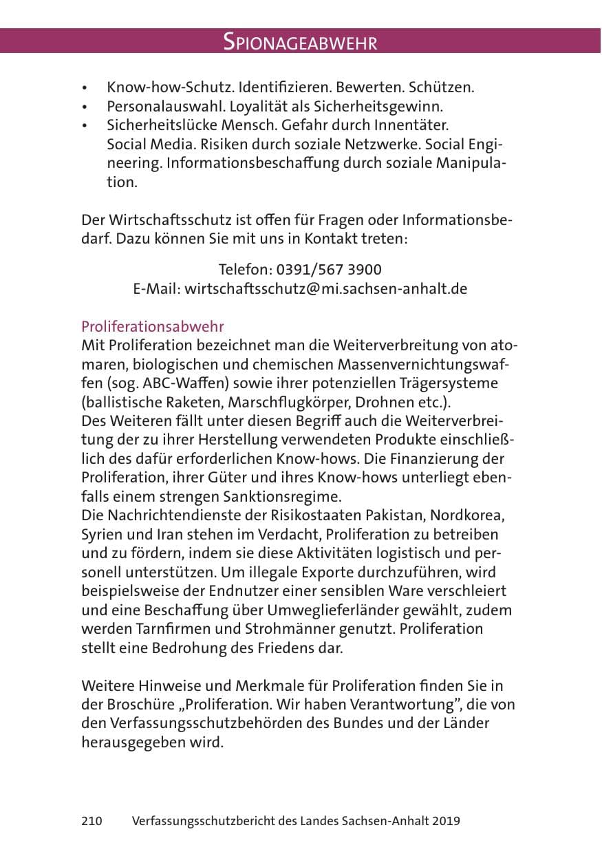 Seite 212 des Verfassungsschutzbericht 2019 Sachsen-Anhalt