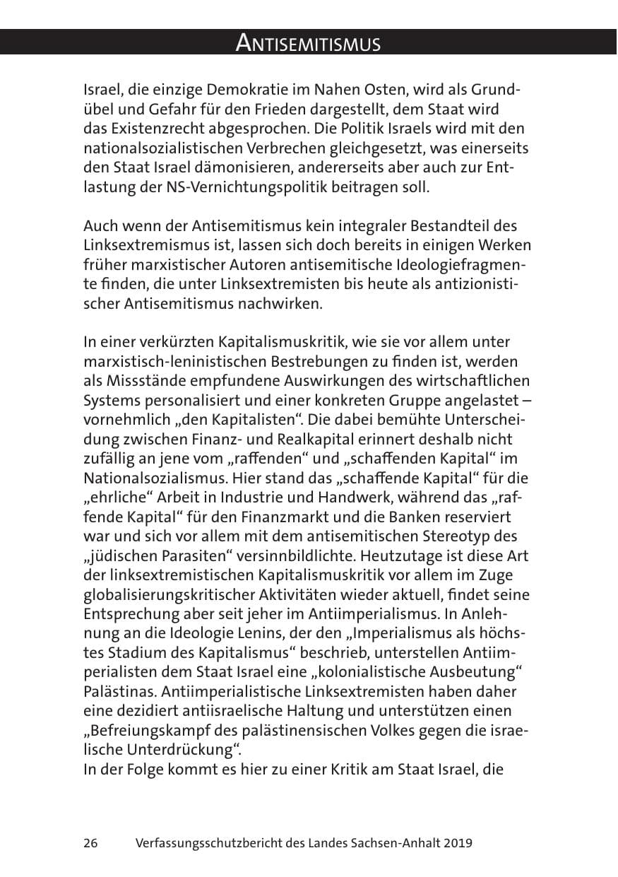 Seite 28 des Verfassungsschutzbericht 2019 Sachsen-Anhalt