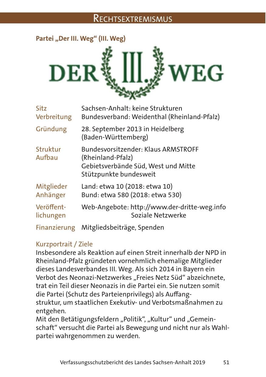 Seite 53 des Verfassungsschutzbericht 2019 Sachsen-Anhalt