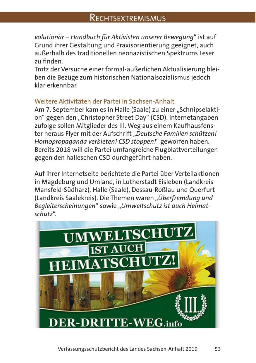 Seite 55 des Verfassungsschutzbericht 2019 Sachsen-Anhalt