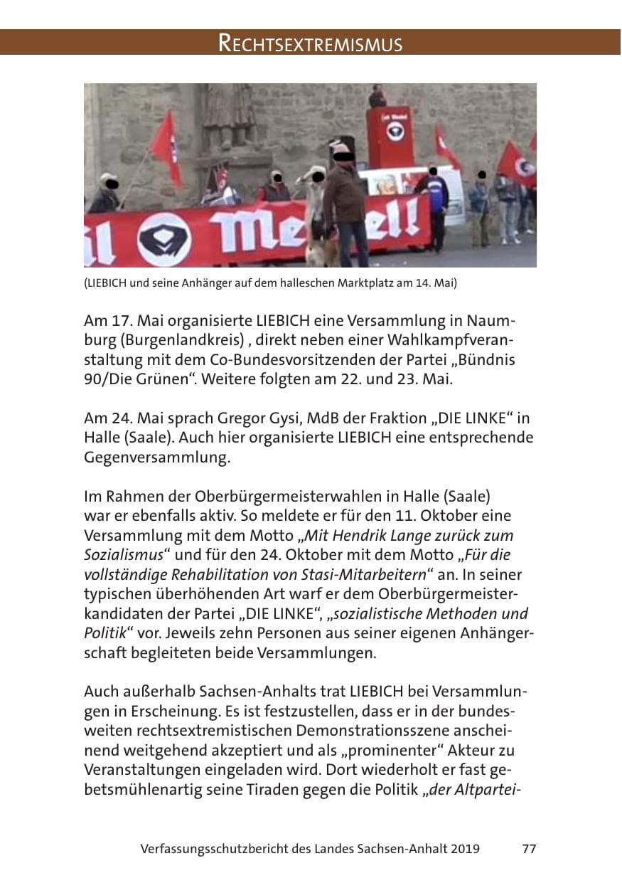 Seite 79 des Verfassungsschutzbericht 2019 Sachsen-Anhalt