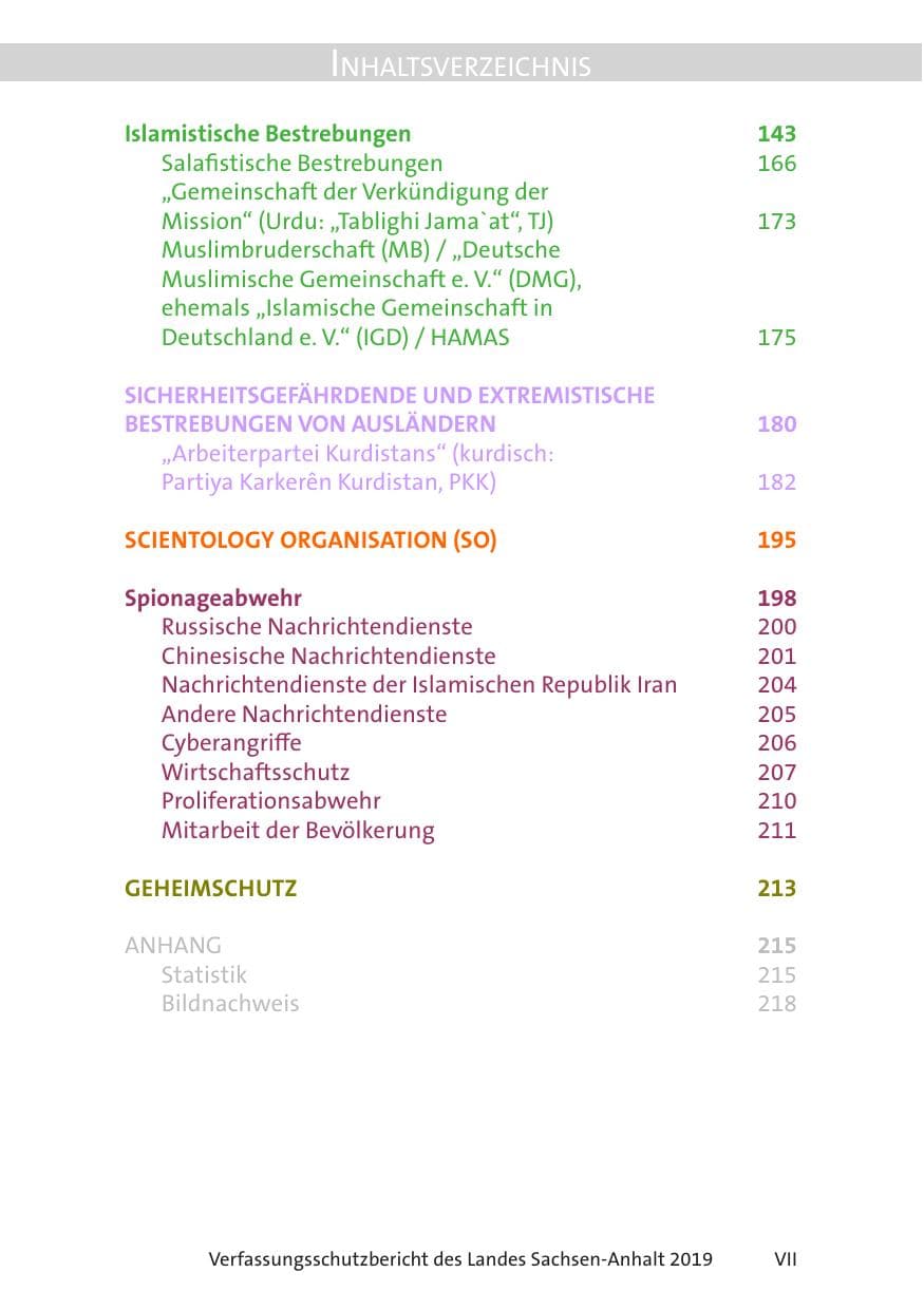 Seite 9 des Verfassungsschutzbericht 2019 Sachsen-Anhalt