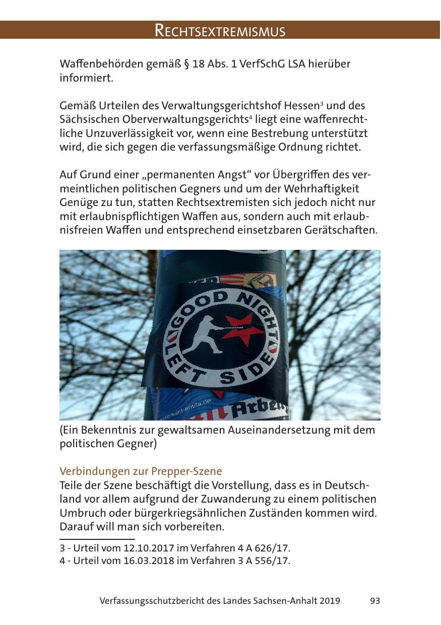 Seite 95 des Verfassungsschutzbericht 2019 Sachsen-Anhalt