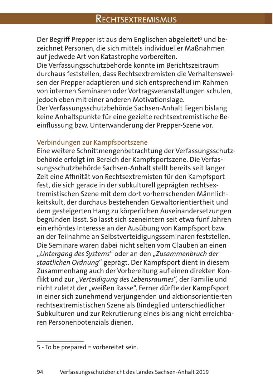 Seite 96 des Verfassungsschutzbericht 2019 Sachsen-Anhalt