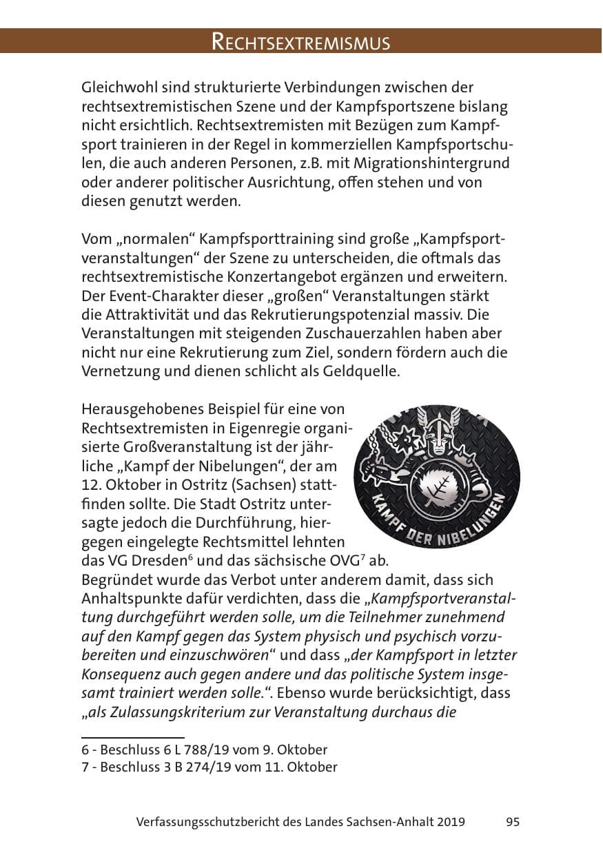 Seite 97 des Verfassungsschutzbericht 2019 Sachsen-Anhalt