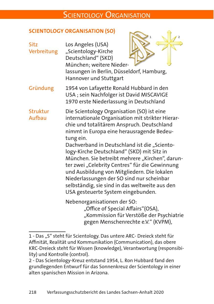 Seite 220 des Verfassungsschutzbericht 2020 Sachsen-Anhalt