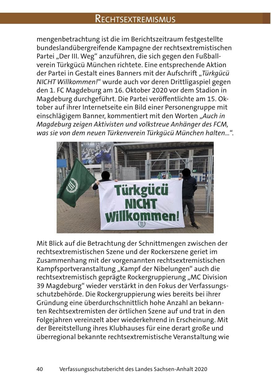 Seite 42 des Verfassungsschutzbericht 2020 Sachsen-Anhalt