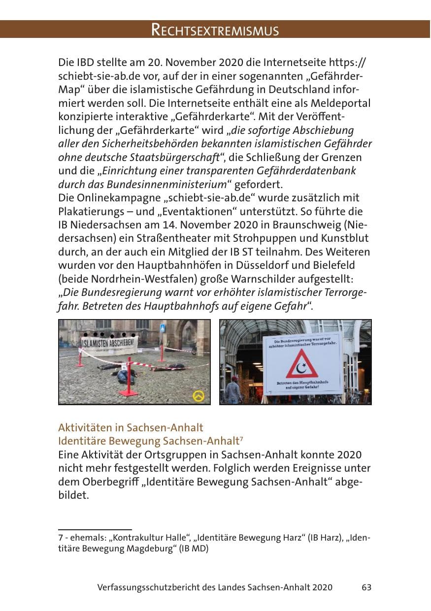 Seite 65 des Verfassungsschutzbericht 2020 Sachsen-Anhalt