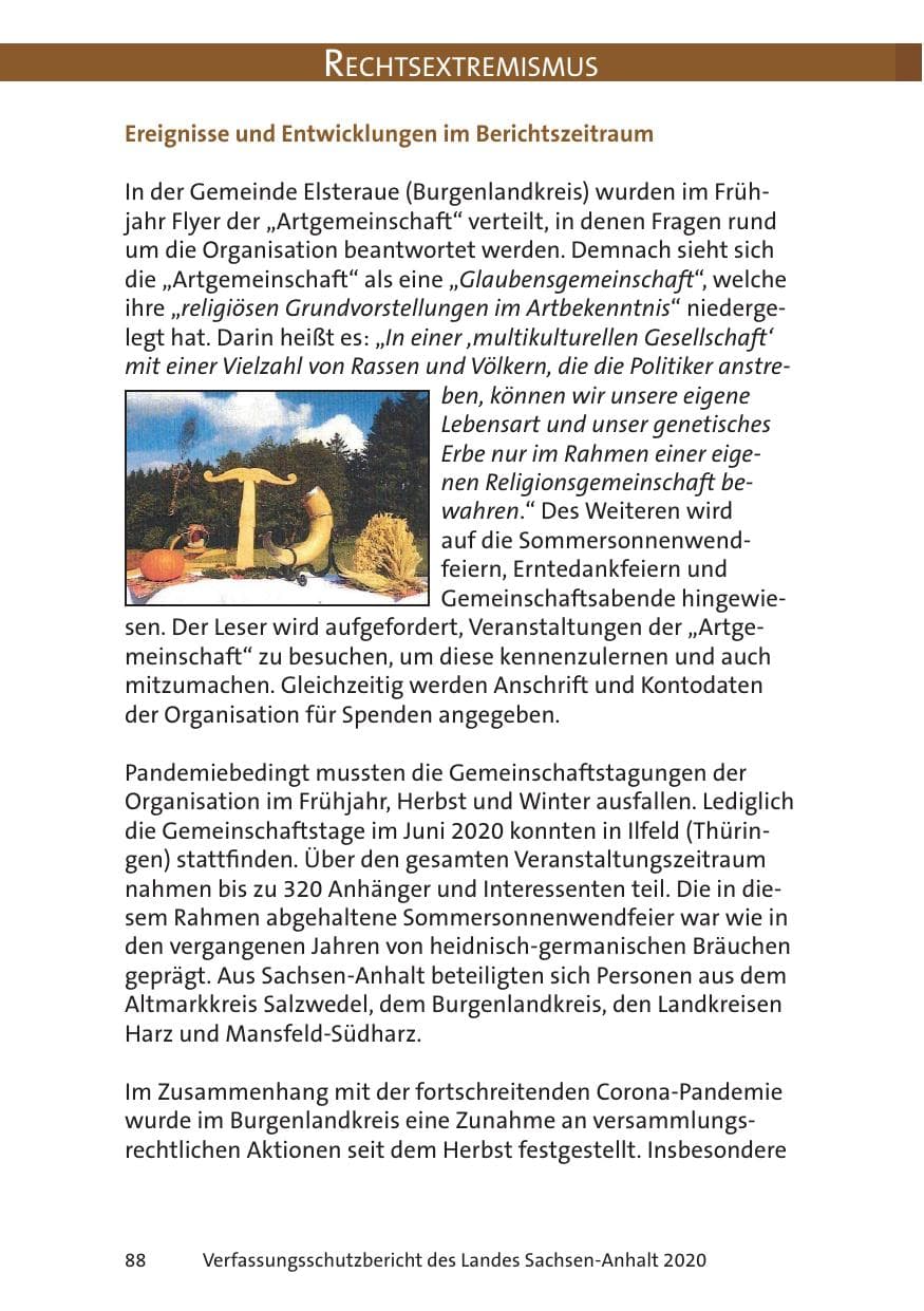 Seite 90 des Verfassungsschutzbericht 2020 Sachsen-Anhalt