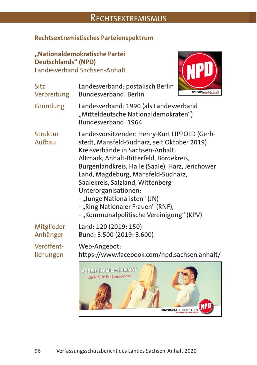Seite 98 des Verfassungsschutzbericht 2020 Sachsen-Anhalt
