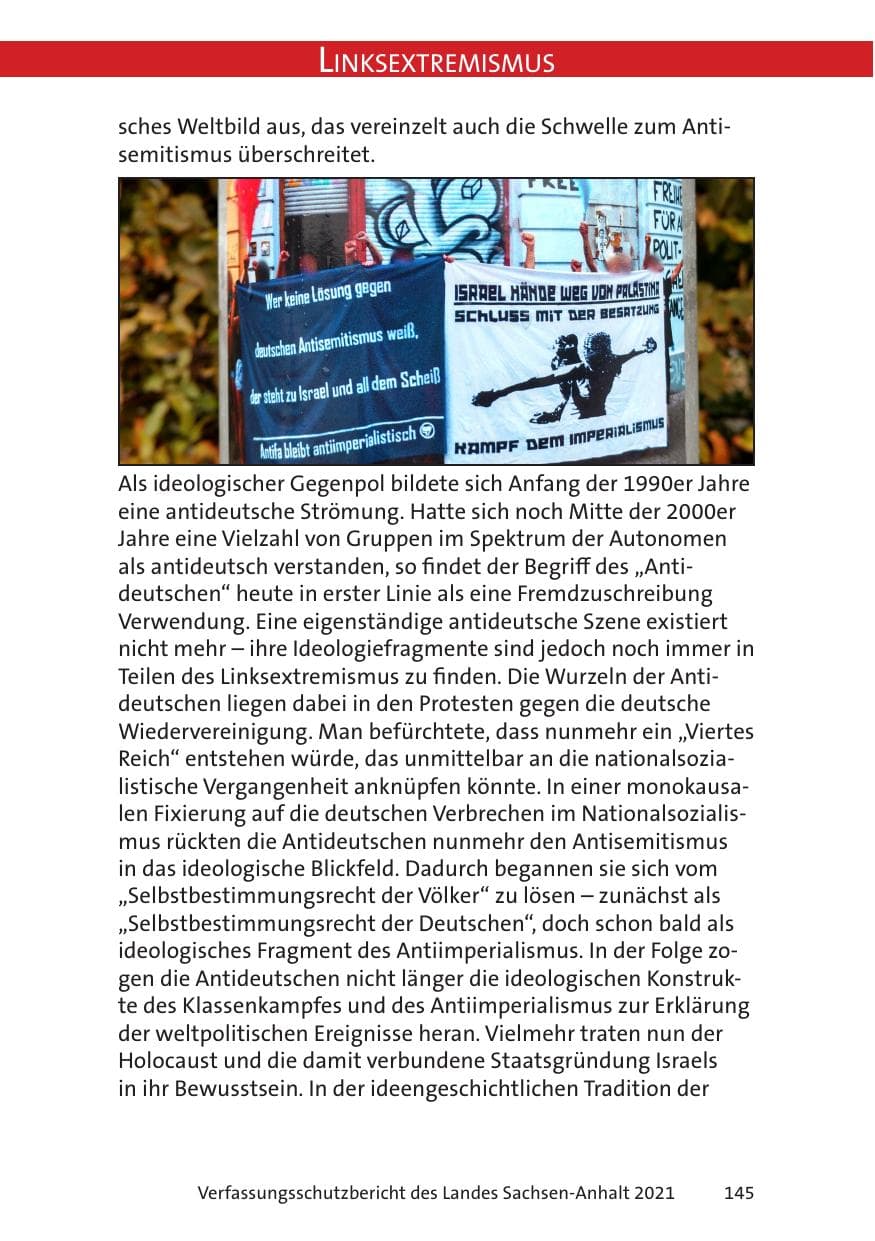 Seite 147 des Verfassungsschutzbericht 2021 Sachsen-Anhalt