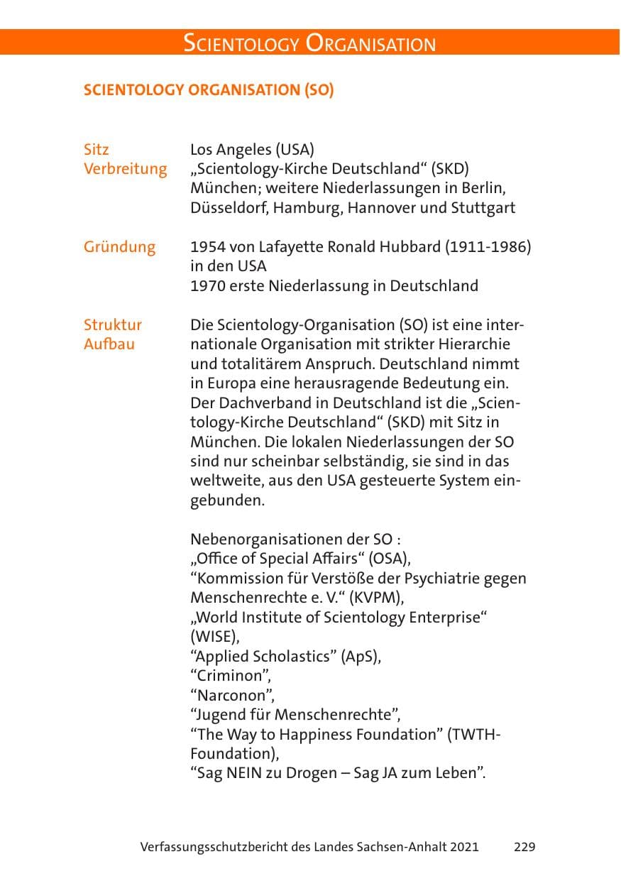 Seite 231 des Verfassungsschutzbericht 2021 Sachsen-Anhalt