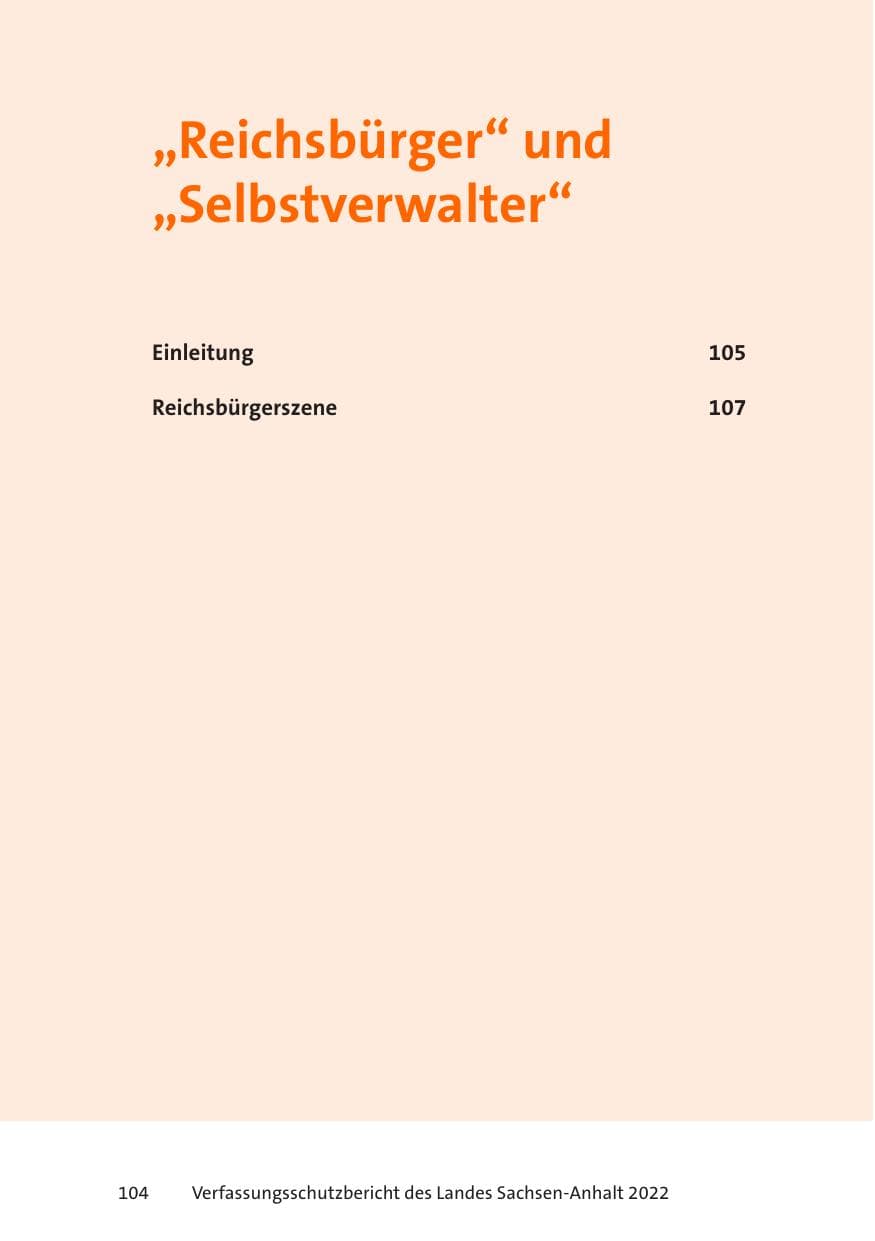 Seite 106 des Verfassungsschutzbericht 2022 Sachsen-Anhalt