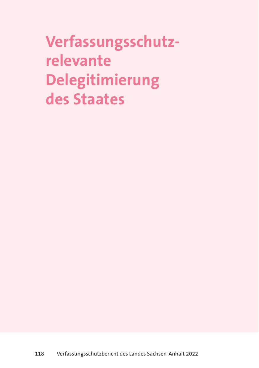 Seite 120 des Verfassungsschutzbericht 2022 Sachsen-Anhalt