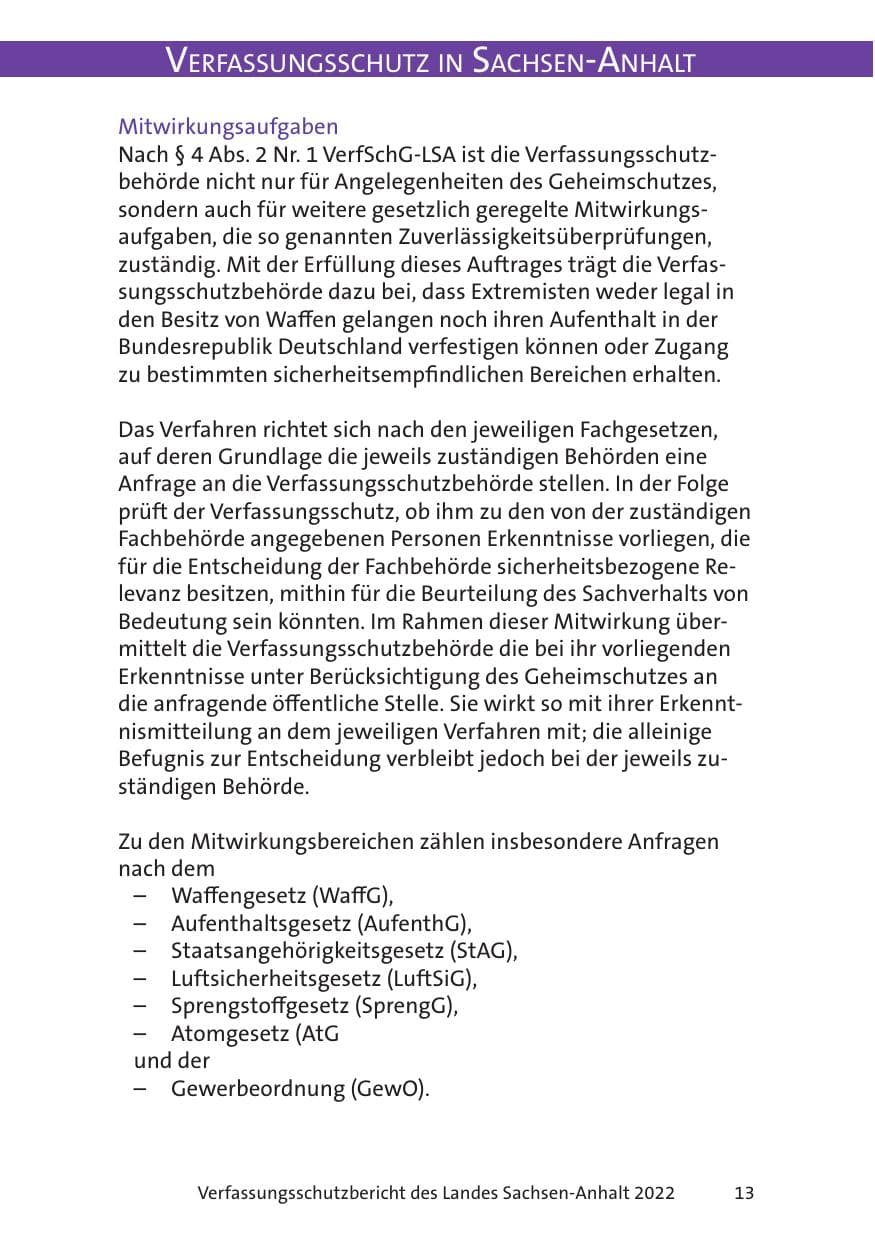 Seite 15 des Verfassungsschutzbericht 2022 Sachsen-Anhalt